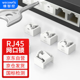 维智控 网口锁 网口封堵器 网口防尘塞网线口堵头塞子可拆卸封口塞 内嵌/白色（10个装+1把工具）