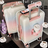 POINT KID高颜值行李箱拉杆箱女多功能登机箱20寸型轻便旅行箱28英寸大容量 冰激凌渐变 24英寸 需托运【上学推荐】