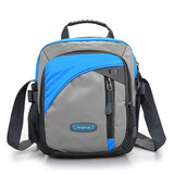 QUEENJOY男女休闲户外运动背包竖款斜挎包女包旅游小包男包单肩背包 蓝色