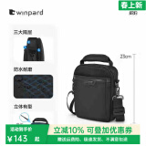 WINPARD/威豹商务男包手提公事包休闲单肩包出差男包斜挎包 黑色（小版/三层袋）