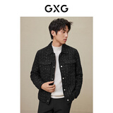 GXG男装 精致小香风夹克外套 2023年秋季新款GEX12112983 黑色 L