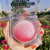 KQTQK彩虹糖芯渐变腮红眼影高光修容一体盘修饰轮廓渐变 01#少女粉