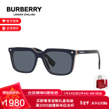 BURBERRY博柏利巴宝莉简约眼镜显脸小男款太阳镜墨镜0BE4337F 379987深蓝色镜片