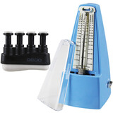 BONMUSICA机械节拍器钢琴古筝提琴吉他架子鼓管乐器通用练习打拍子节奏器 蓝色+指力器