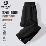 小猪班纳儿童裤子2025秋冬新款男童冬季运动裤宽松款女童休闲长裤秋装卫裤 【春秋款】黑/纯色 130