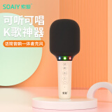 索爱（soaiy）MC52 话筒音响一体麦克风家用无线蓝牙全民唱歌k歌宝儿童家庭直播ktv单话筒 油彩白