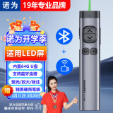 诺为激光笔 支持蓝牙PPT翻页笔教师用自带64G优盘LED液晶屏电视教室一体机放大凸显空中飞鼠 N97s 绿光