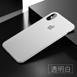 今舞 适用苹果x手机壳超薄磨砂iphonexs max全包防摔半软硬壳女男款商务PP类硅胶外壳保护套 XS Max透明白