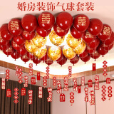 青苇 结婚新房婚房装饰布置喜字气球结婚庆用品婚礼会场装饰布置
