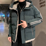 NASA BASE棉衣男冬季外套潮牌连帽保暖加大码羽棉绒服学生冬装加厚男棉袄子 绿色 3XL 150-165斤