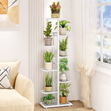 蜗家（WOJIA）花架花盆架子多层家用装饰置物层架铁艺客厅北欧简约挂架绿萝架 白色【高141cm】