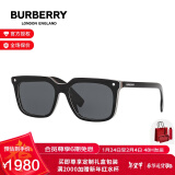 BURBERRY博柏利巴宝莉简约眼镜显脸小男款太阳镜墨镜0BE4337F 379887深灰色镜片