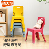 禧天龙家用加厚凳子椅子带靠背幼儿矮凳宝宝椅小板凳换鞋凳 创意凳子 石青色 1只装【经典款】