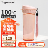 特百惠（Tupperware）茶韵500ML塑料杯 男女学生便携办公用水杯子大容量双饮口 粉色