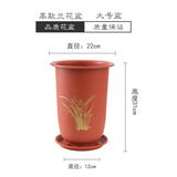 德沃多肥料花盆树脂国风养花兰花花盆蝴蝶兰兰花专用盆红色大号