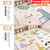 贝初众宝宝爬行垫婴儿爬爬垫折叠双面xpe家用客厅卧室儿童加厚防摔地垫 森友量身高【180*200*2CM】 婴幼儿无味无毒无甲醛婴儿用早教中心垫子