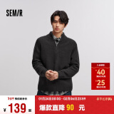 森马（Semir）毛衫男半开襟半高领针织衫2024冬季经典纯色毛衣百搭109724107107