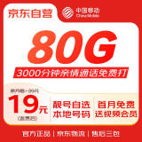 中国移动【自选靓号】流量卡19元低月租5G全国通用长期手机卡电话卡纯上网卡非无限