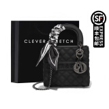 CLEVER & KETCH CK女包包新款高级感洋气戴妃包包女包单肩包斜挎包生日礼物 黑色