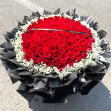浪漫季节鲜花速递同城配送红玫瑰花束表白女友生日礼物结婚纪念日全国花店 99朵红玫瑰-满天星款 今日达-【可预约送花时间】