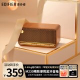 漫步者（EDIFIER）M230 高品质复古无线蓝牙便携音箱手机电脑迷你音响家用桌面大功率低音炮长续航 节日礼物 【复古配色】木纹棕+32G存储卡