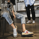 洛克华菲（Rock Fairwhale）男鞋低帮板鞋韩版潮流运动休闲鞋男 百搭男士户外情侣款男女鞋子  酒红 41 男