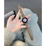 HKMW华为机HUAWEl适用智能手表女士女款2025新款无创血糖监测仪高精度高颜值心率血压心电尿酸蓝牙通话 金色机身+焦糖色皮带