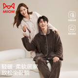 猫人【保暖珊瑚绒】男士睡衣男秋冬情侣可外穿加厚青少年家居服25新品