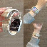 炫戴（XUANDAI）适用apple watch s10表带编织iWatch s9腕带磁吸音乐小狗苹果手表s8表带s7/s6/s5/se高级ultra配件 星光彩点-听音乐小狗 38/40/41/42