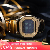 卡西欧（CASIO）男表 G-SHOCK复古方块手表 小金砖太阳能动力六局蓝牙运动电子表 GMW-B5000GD-9