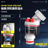 万康（MAGdrain）二楼防反水止逆阀下水道防返水溢水下水管防倒灌神器排水管止回阀 10】50管通用【接水槽+净水+前置】