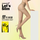 Let's slim丝袜女性感夏季连裤袜子韩国美腿塑形防勾丝压力袜薄长高筒袜30D 30D肤色 1双