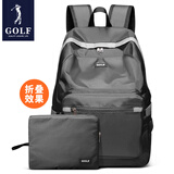 高尔夫（GOLF）可折叠双肩包防泼水男女大容量14英寸学生电脑书包便携户外背包男 灰色/款式2