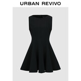 UR2025春季新款女装摩登魅力收腰显瘦无袖连衣裙UWG750015