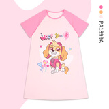 汪汪队立大功（PAW PATROL）儿童睡裙女童睡衣夏季短袖宝宝学生睡袍裙空调家居服PA1899A 110