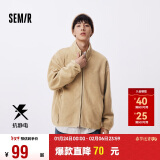 森马（Semir）张新成同款夹克男24冬抗静电外套保暖摇粒绒情侣上衣109724108203