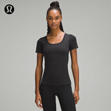 lululemon丨Ebb to Street 女士运动短袖 T 恤 LW3FEJS 运动上衣 黑色 XXS /2