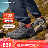 迈乐（Merrell）户外减震徒步鞋MOAB3 GTX防水低帮透气轻量舒适耐磨防滑登山鞋 J035799 灰（男） 43