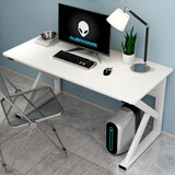 雅美乐电脑桌台式加粗加厚书桌学习桌办公家用简易电竞游戏桌白色120*60