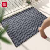 富居浴室地垫 速干毛巾绒吸水防滑垫子卫生间门口脚垫40*60cm寒休