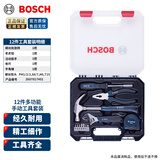 博世（BOSCH）家用多功能便携五金工具箱手动工具套装钳子螺丝批头扳手锤子卷尺 12件多功能手动工具组套