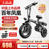 凤凰（Phoenix）折叠电动自行车新国标代驾电动车超长续航电瓶车成人便捷锂电池代步电单车 豪华版-汽车电芯6A-纯电约15km（无礼包）