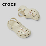 crocs卡骆驰厚底云朵洞洞鞋时尚百搭户外沙滩鞋女鞋|206750 骨白色-2Y2(含智必星) 38 (240mm)