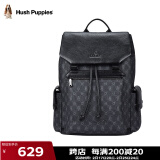 暇步士（Hush Puppies）大容量双肩包休闲百搭背包男士牛皮商务双肩包男14英寸情人节礼物