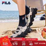 FILA 斐乐官方女鞋FRAGOLA摩登凉鞋2024夏季新款时尚休闲草莓凉鞋 燧石灰/冰灰-EI 36