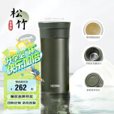 膳魔师（THERMOS）保温杯400ml男女士陶瓷内胆泡茶咖啡保冷水杯子学生礼品TCMV 松竹