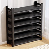 梦时京钢制鞋架家用门口进门靠墙多层鞋子收纳架走廊楼道储物鞋柜置物架 四层高80cm-默认黑色 长70cm*宽30cm（单层可放3-4双）