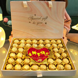 德芙巧克力礼盒装生日礼物女生圣诞礼物送女友儿童休闲零食糖果伴手礼 38颗金球粉色抽屉女神节礼盒488g