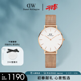 丹尼尔惠灵顿（DanielWellington）DW手表女表 简约女士手表 时尚欧美表送女友生日礼物DW00100163