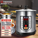 CROVON 电炖锅隔水炖锅陶瓷炖盅皇冠食品级不锈钢胆多功能定时预约全自动智能煲汤锅煮粥炖柠檬膏 SM6L钢胆+2.5L炖盅适合4-6人 6L